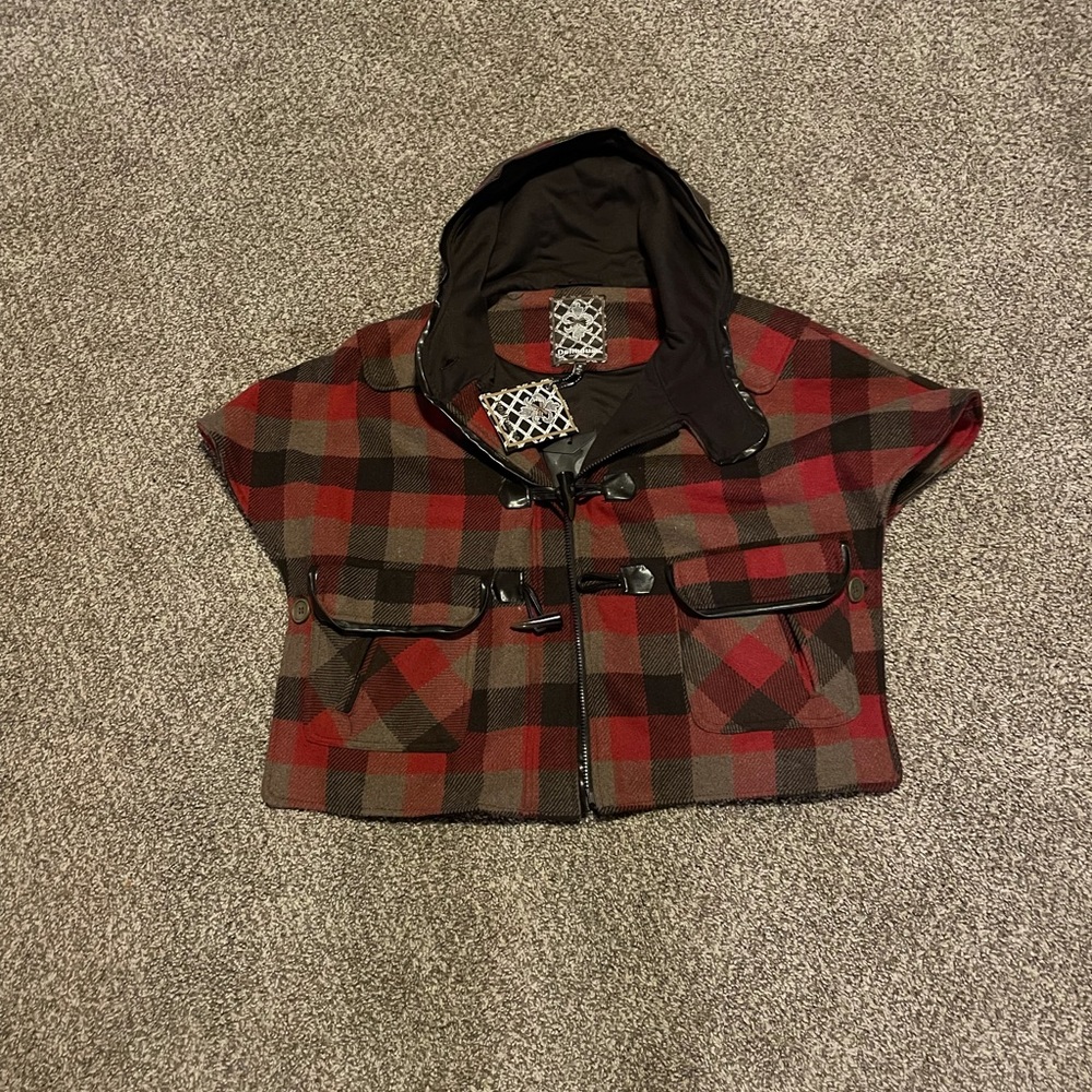 Dollhouse hooded caped jacket